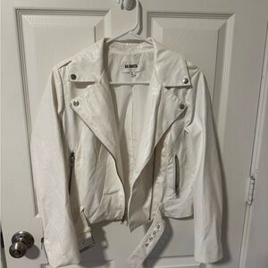 BB Dakota Women's Shimmering White Leather Jacket